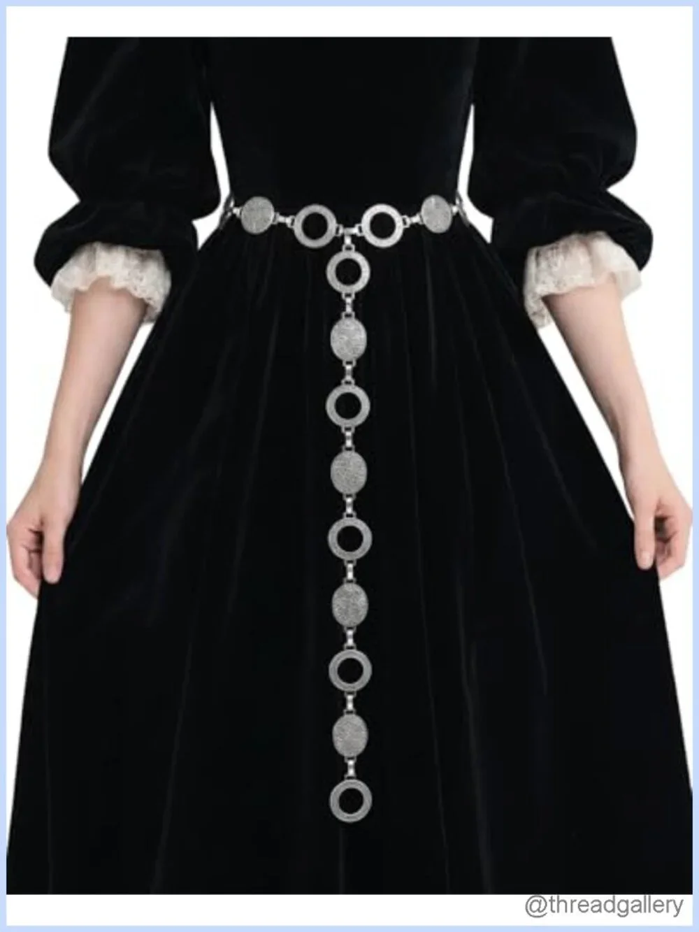Metal Waist Chain Belt Medieval Renaissance Adjustable Costume Accessory